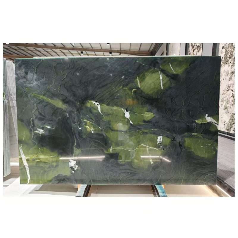 Avocado Green marble close-up